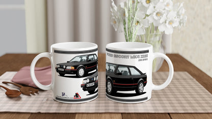 Ford Escort Mk4 XR3i 88 Spec in Black Art Mug