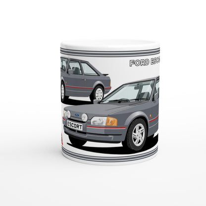 Ford Escort Mk4 XR3i 88 Spec in Gray Art Mug