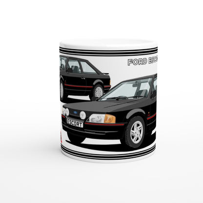 Ford Escort Mk4 XR3i 90s Spec in Black Art Mug
