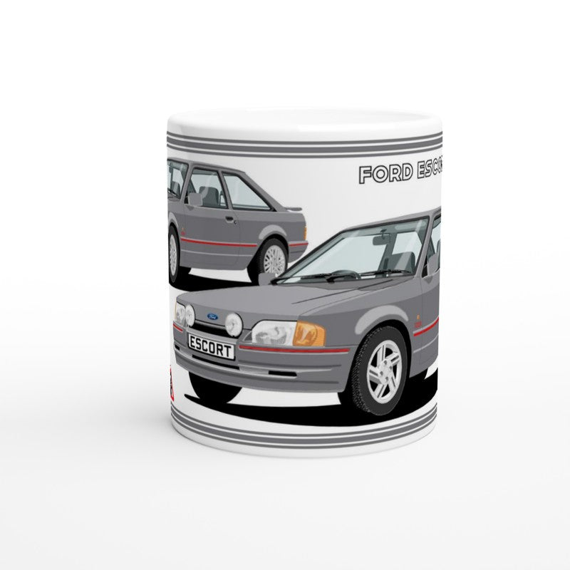 Ford Escort Mk4 XR3i 90s Spec in Gray Art Mug