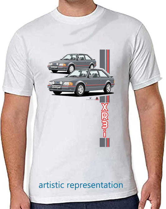 Ford Escort Mk4 XR3i 88 Spec in Silver Gray T Shirt