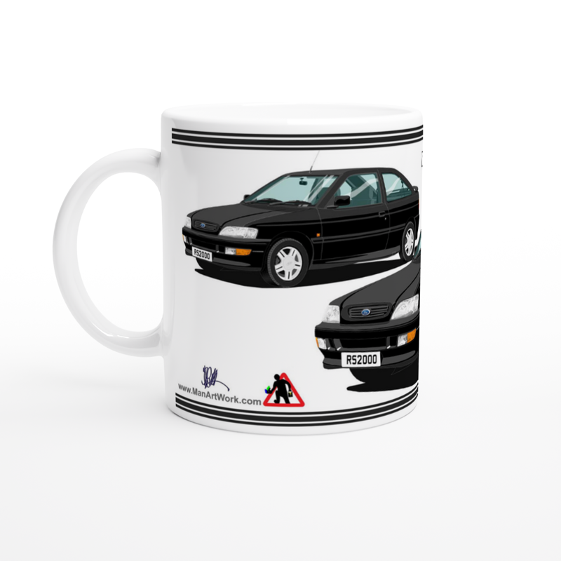 Ford Escort RS2000 Mk5 facelift in Black Art Mug