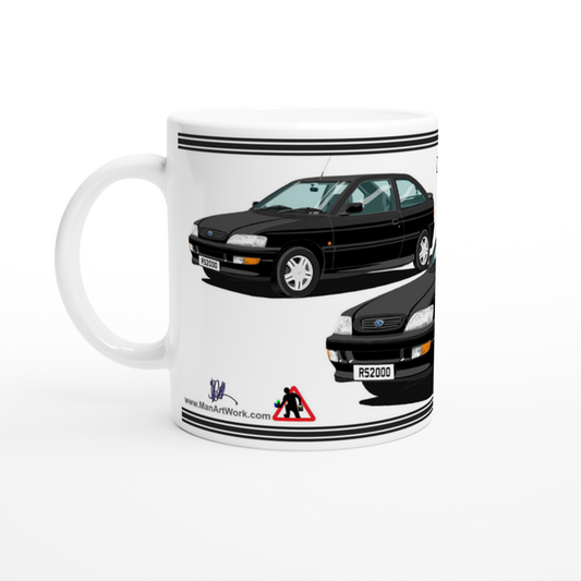 Ford Escort RS2000 Mk5 facelift in Black Art Mug