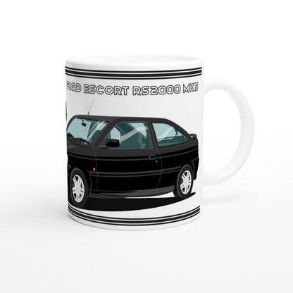 Ford Escort RS2000 Mk5 facelift in Black Art Mug