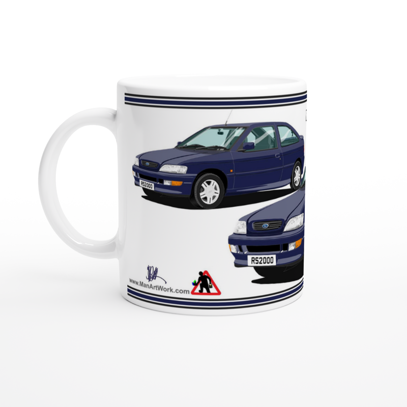 Ford Escort RS2000 Mk5 facelift in Blue Art Mug