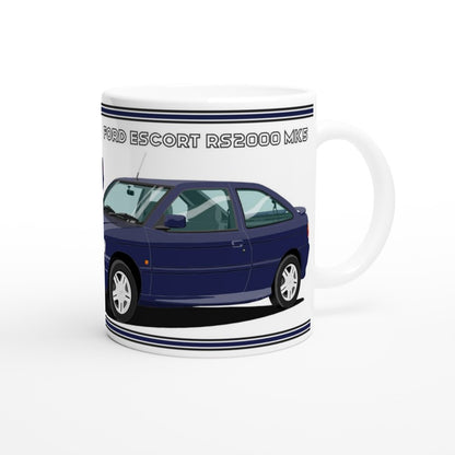 Ford Escort RS2000 Mk5 facelift in Blue Art Mug