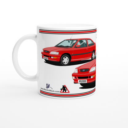 Ford Escort RS2000 Mk5 facelift in Red Art Mug