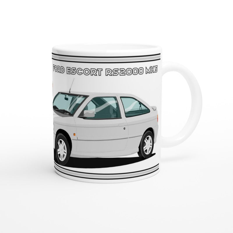 Ford Escort RS2000 Mk5 facelift in Silver Art Mug