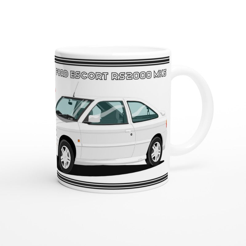 Ford Escort RS2000 Mk5 facelift in White Art Mug