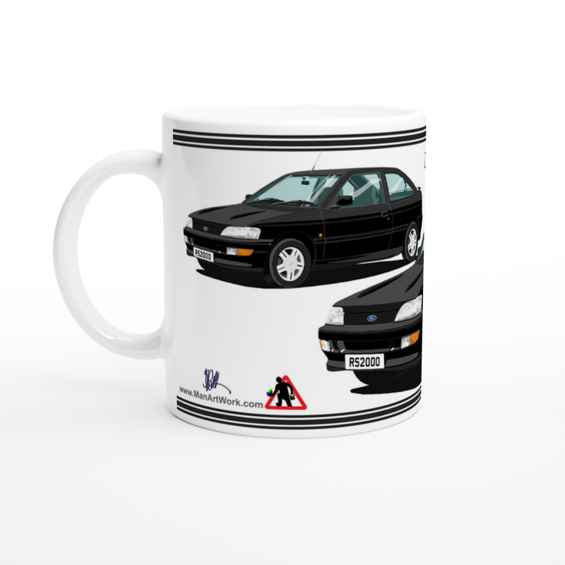 Ford Escort RS2000 Mk5 in Black Art Mug