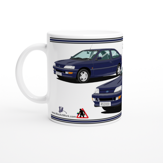 Ford Escort RS2000 Mk5 in Blue Art Mug