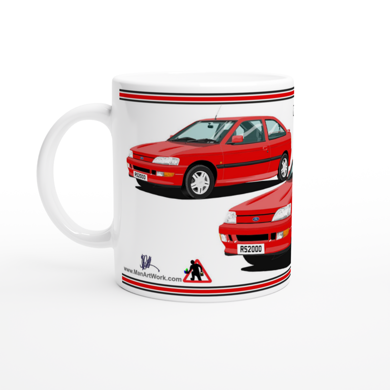 Ford Escort RS2000 Mk5 in Red Art Mug