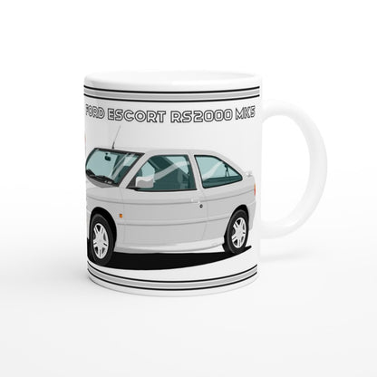 Ford Escort RS2000 Mk5 in Silver Art Mug