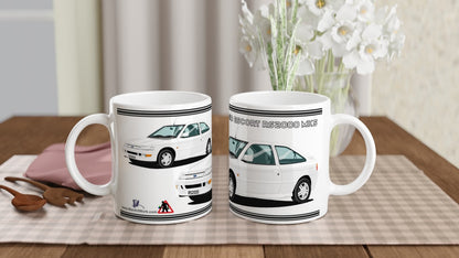 Ford Escort RS2000 Mk5 in White Art Mug