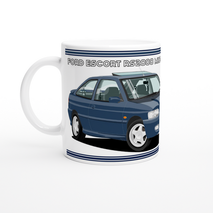 Ford Escort RS2000 Mk6 in Blue Art Mug