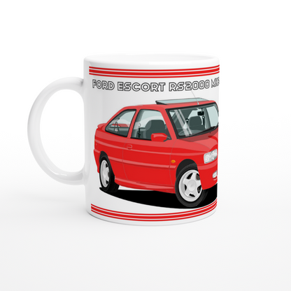 Ford Escort RS2000 Mk6 in Red Art Mug