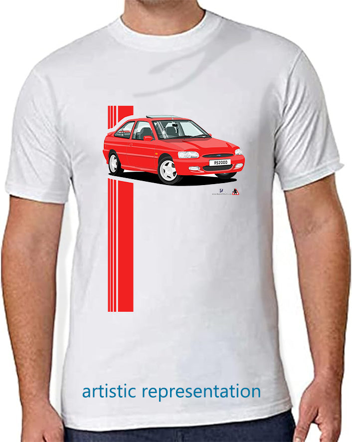 Ford Escort Mk6 RS2000 in Red T Shirt