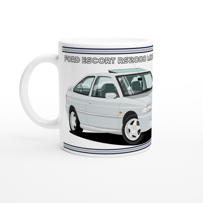 Ford Escort RS2000 Mk6 in Silver Art Mug