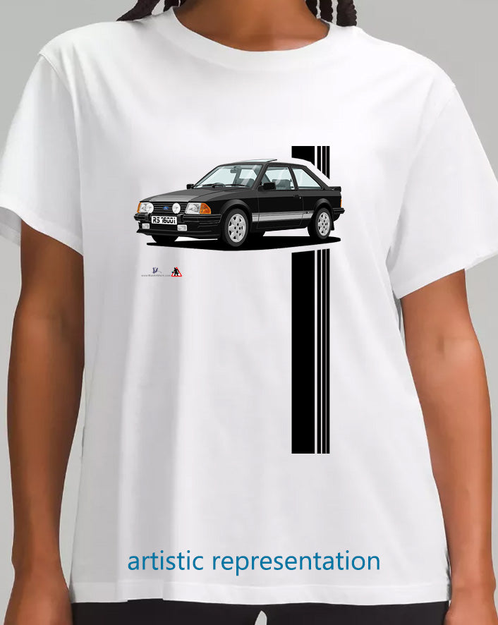 Ford Escort Mk3 RS1600i Black Art T Shirt