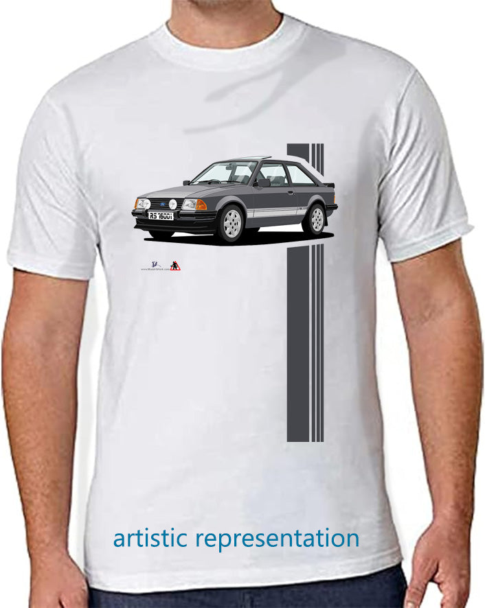 Ford Escort Mk3 RS1600i Gray Art T Shirt