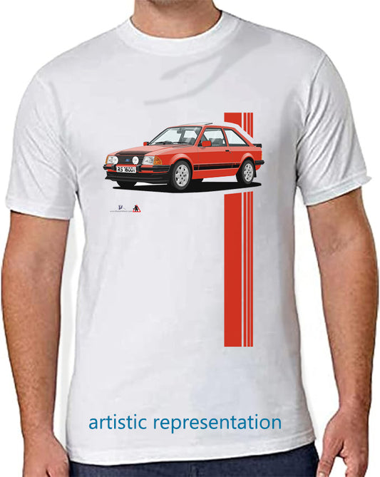 Ford Escort Mk3 RS1600i Red Art T Shirt