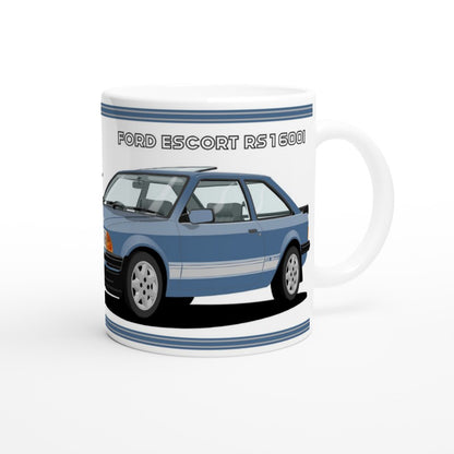 Ford Escort Mk3 RS 1600i in Blue Art Mug