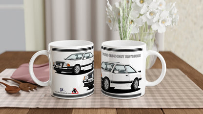 Ford Escort Mk3 RS 1600i in White Art Mug