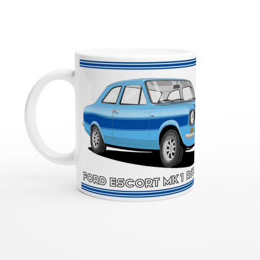 Ford Escort RS2000 Mk1 in Blue Art Mug