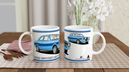 Ford Escort RS2000 Mk1 in Blue Art Mug