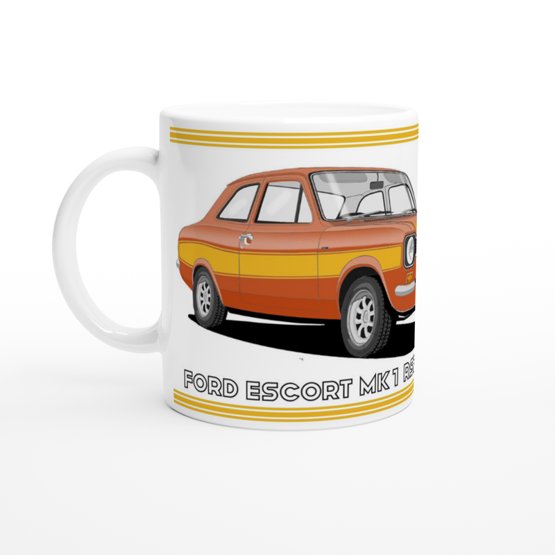 Ford Escort RS2000 Mk1 in Orange Art Mug