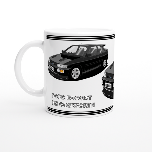 Ford Escort RS Cosworth in Black Art Mug