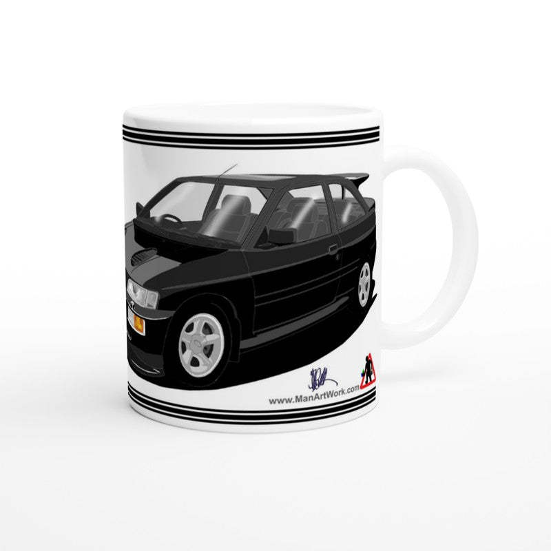 Ford Escort RS Cosworth in Black Art Mug