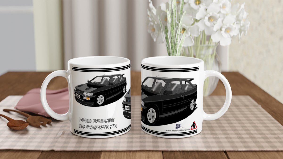 Ford Escort RS Cosworth in Black Art Mug