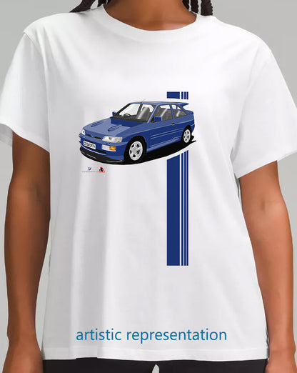 Ford Escort Cosworth in Blue art T Shirt