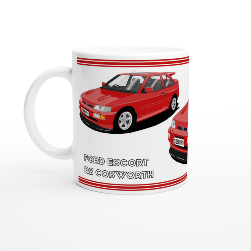 Ford Escort RS Cosworth in Red Art Mug