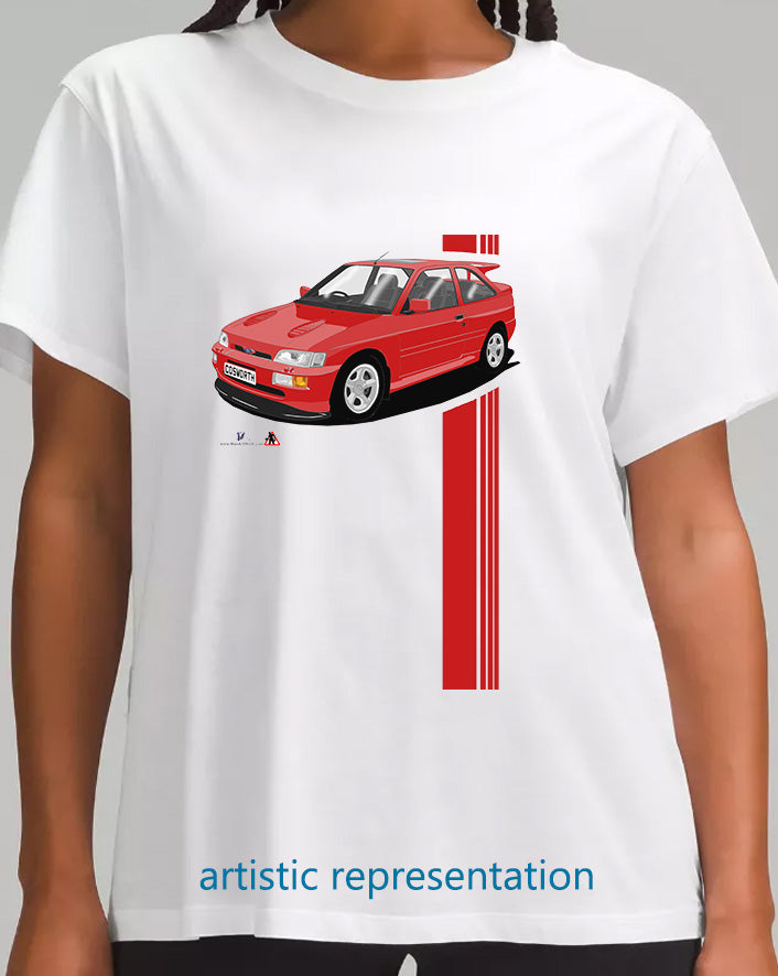 Ford Escort Cosworth in Red art T Shirt