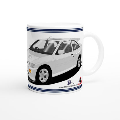 Ford Escort RS Cosworth in Silver Art Mug