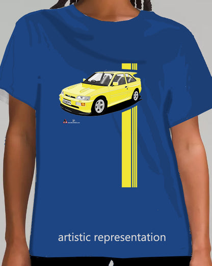 Ford Escort Cosworth in Yellow art T Shirt