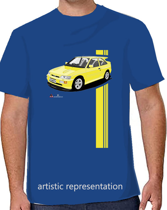 Ford Escort Cosworth in Yellow art T Shirt