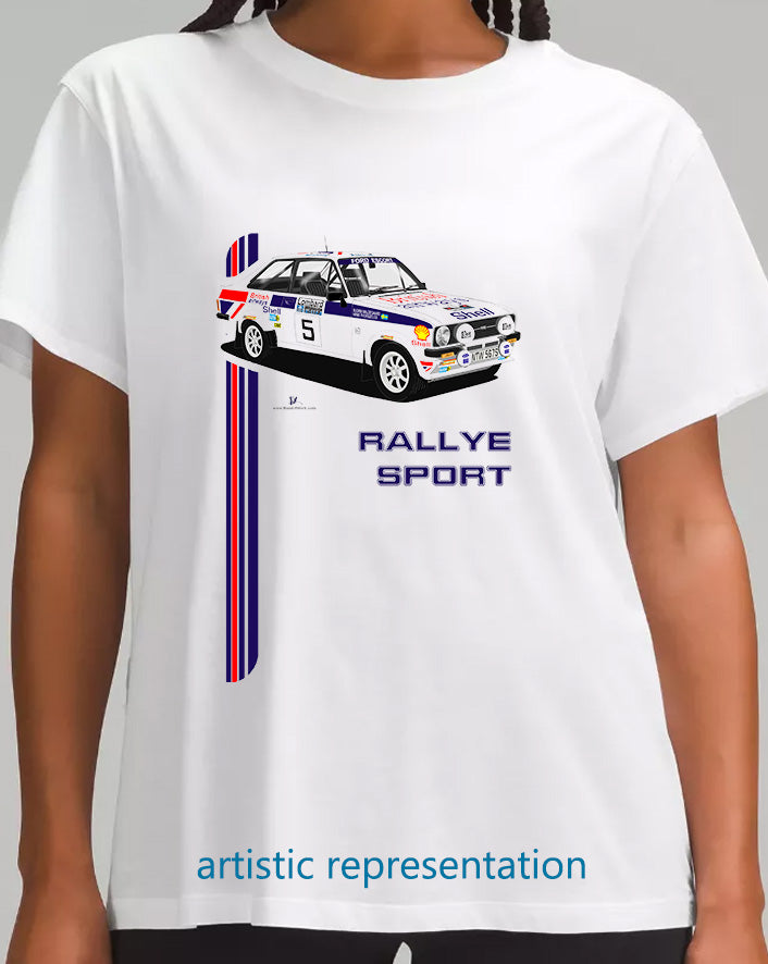 Ford Escort Mk2 RS Rally BA Art T Shirt (Words)