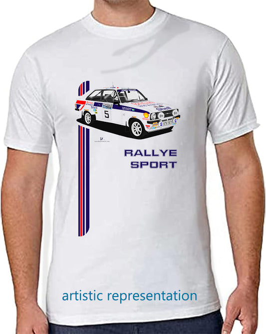 Ford Escort Mk2 RS Rally BA Art T Shirt (Words)