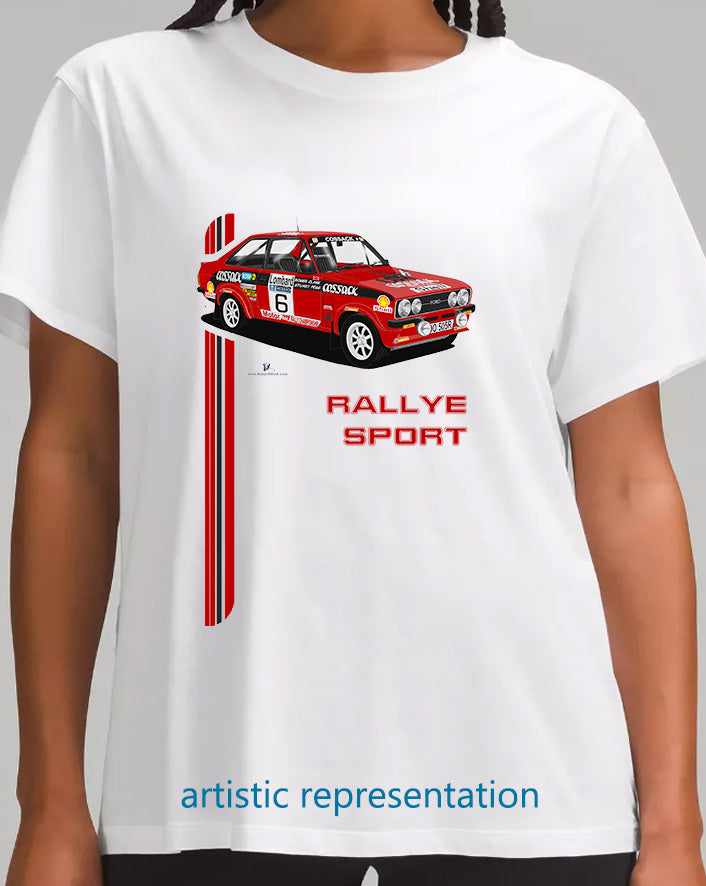 Ford Escort Mk2 RS Rally Cossack Art T Shirt (Words)