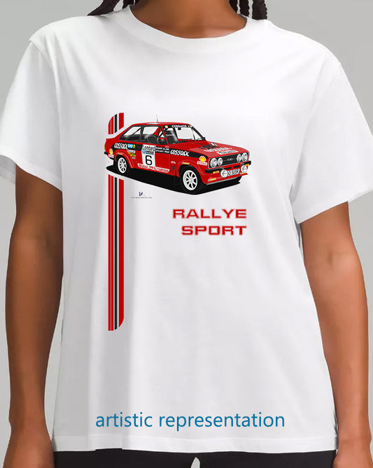 Ford Escort Mk2 RS Rally Cossack Art T Shirt (Words)