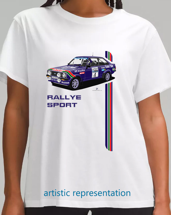 Ford Escort Mk2 RS Rally Eaton Yale 1978 Art T Shirt (Words)