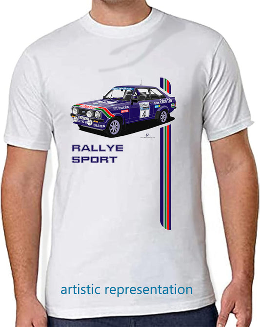 Ford Escort Mk2 RS Rally Eaton Yale 1978 Art T Shirt (Words)