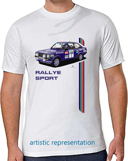 Ford Escort Mk2 RS Rally Eaton Yale 1979 Art T Shirt (Words)
