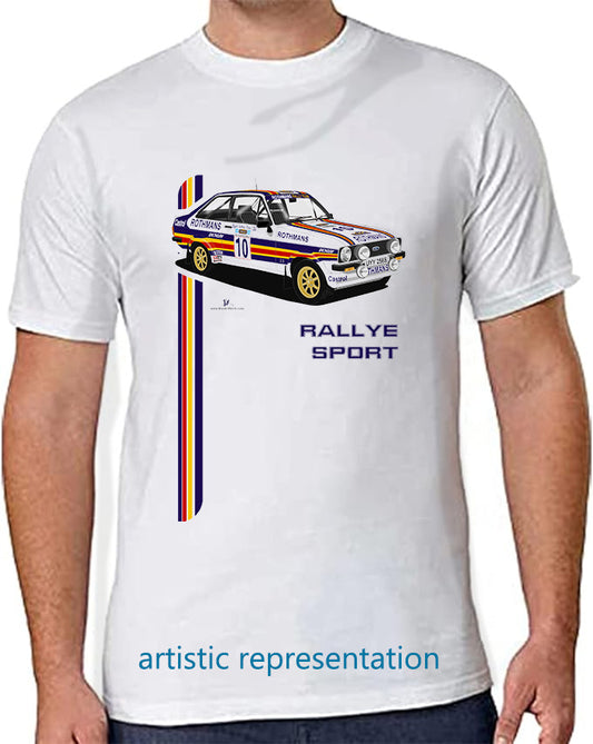 Ford Escort Mk2 RS Rally later Rothmans Art T Shirt (Words)