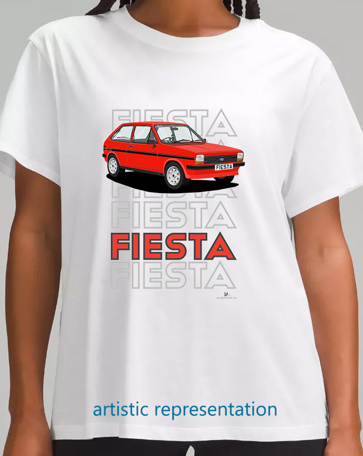 Ford Fiesta Mk1 S in Red T Shirt
