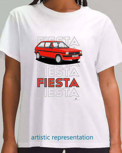 Ford Fiesta Mk1 S in Red T Shirt