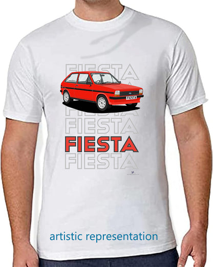 Ford Fiesta Mk1 S in Red T Shirt